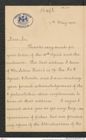 Nachlass Franz Steindachner, Brief von A. Awle an Franz Steindachner (07.05.1902), Inv.Nr. 18.01, Seite 1